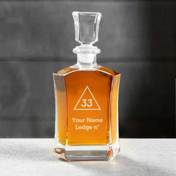 33rd Degree Scottish Rite Decanter - 23 oz. Whiskey Glass