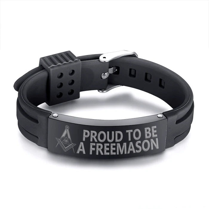Master Mason Blue Lodge Bracelet - Stainless Steel - Bricks Masons