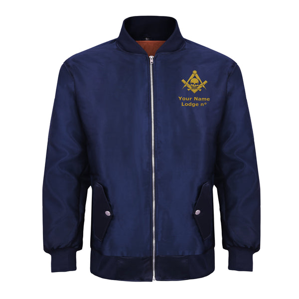 Widows Sons Jacket - Nylon Blue Color With Gold Embroidery