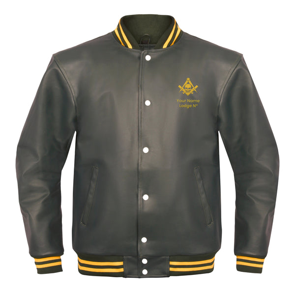 Widows Sons Jacket - Leather With Customizable Gold Embroidery