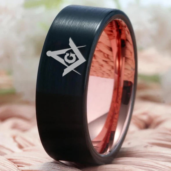 Master Mason Blue Lodge Ring - Black