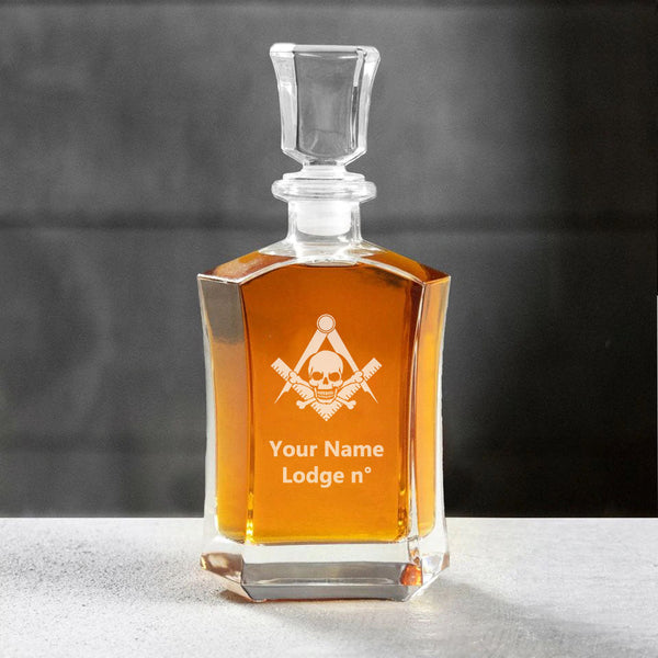 Knights Templar Commandery Decanter - 23 oz. Whiskey Glass