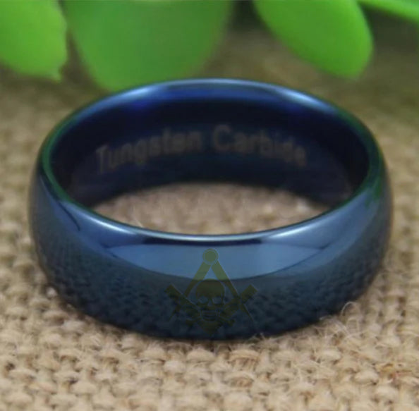 Widows Sons Ring - Blue Dome Tungsten - Bricks Masons