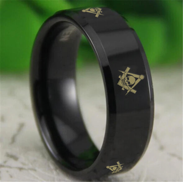 Widows Sons Ring - Reverse Comfort Fit Tungsten Personalizable