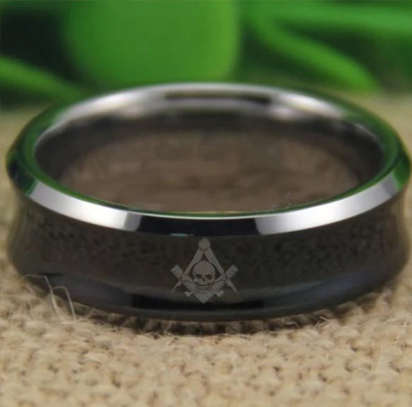 Widows Sons Ring - Black Silver Edges