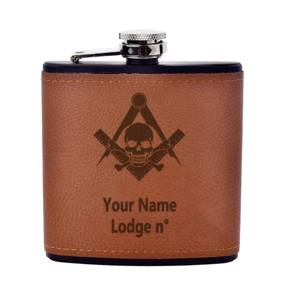 Widows Sons Flask - Leather & Stainless Steel