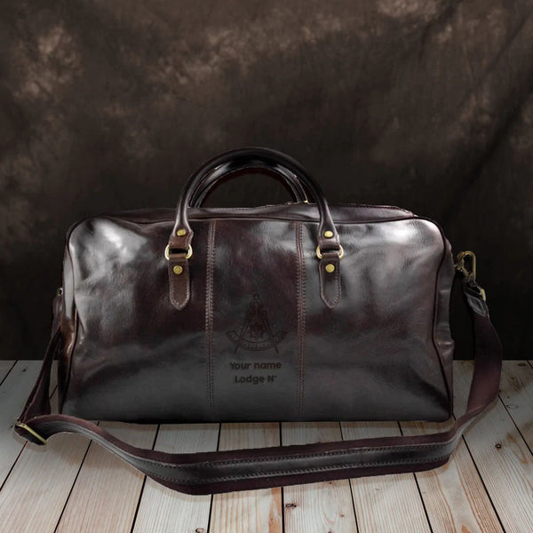 Past Master Blue Lodge California Regulation Travel Bag - Genuine Leather