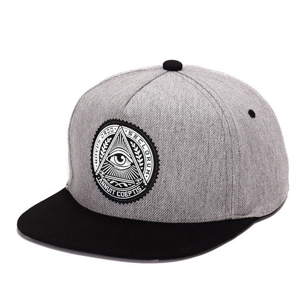 Eye Of Providence Baseball Cap - Gray & Black Annuit Coeptis