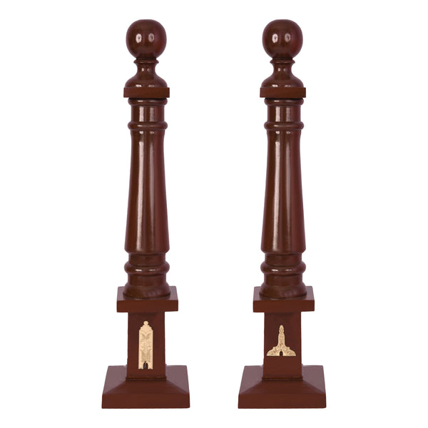 Masonic Column - Senior & Junior Warden Gold Plated Emblems (Pair)