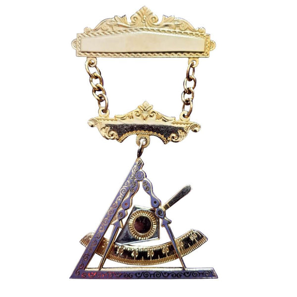 Past Illustrious Master Council Breast Jewel - Gold & Silver Square & Compass