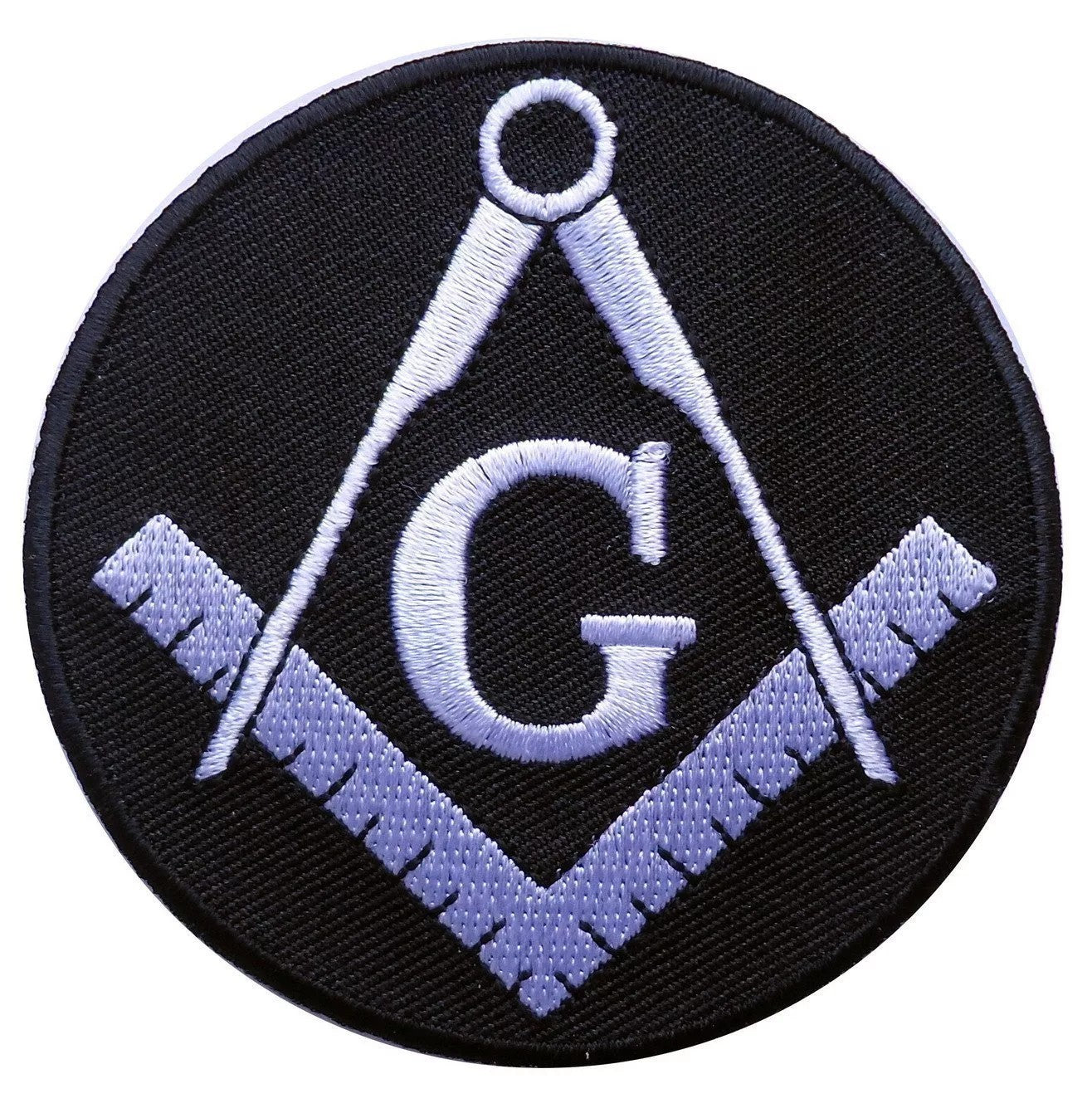 Masonic Black Square & Compass G Round Patch, Patches & Emblems | UK ...