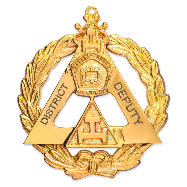 Grand District Deputy Royal Arch Chapter Officer Collar Jewel - Gold Metal