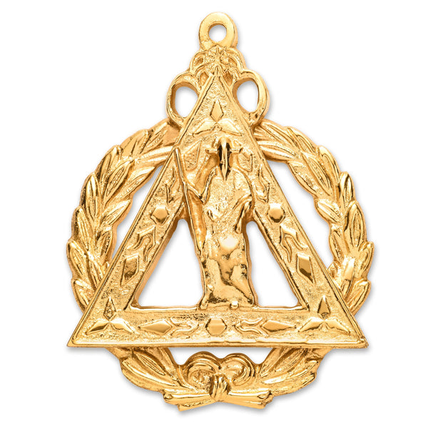 Grand Principal Sojourner Royal Arch Chapter Officer Collar Jewel - Gold Plated