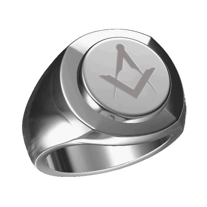 Master Mason Blue Lodge Ring - Sterling Silver - Bricks Masons
