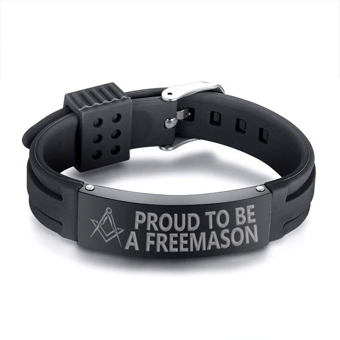 Master Mason Blue Lodge Bracelet - Stainless Steel - Bricks Masons