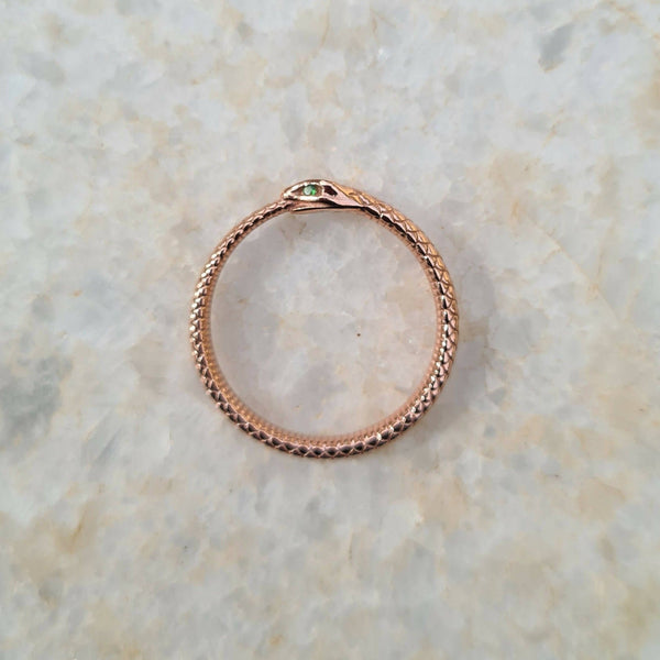 Masonic Ring - Ouroboros 9K Rose Gold