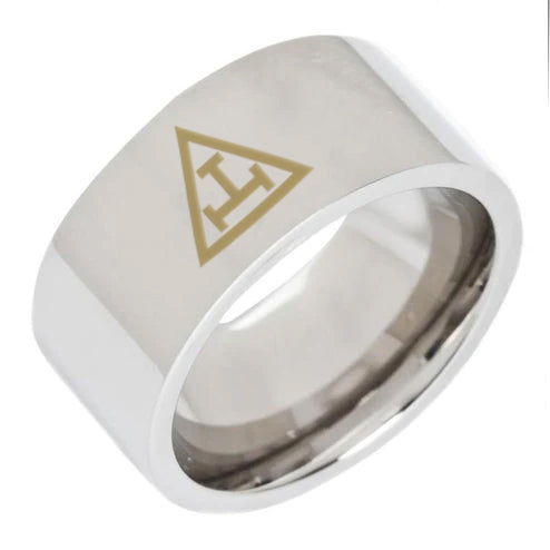 Royal Arch Chapter Ring - 8MM Pipe Silver Tungsten Personalizable