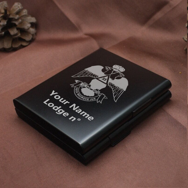 33rd Degree Scottish Rite Cigarette Case - Wings Down Various Colors - Bricks Masons