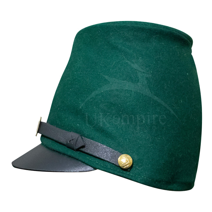 American Civil War Forage Cap (lined), 100% Berdan Green Wool Cloth | ACW Kepis & Hats