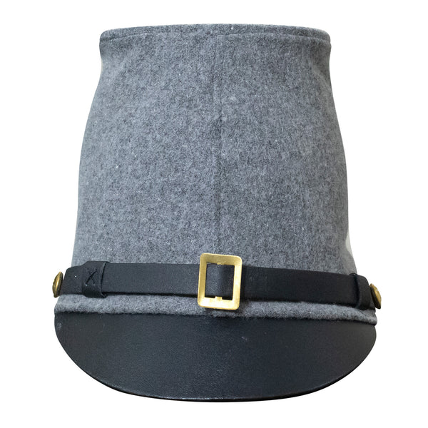 American Civil War Forage Cap (lined), 100% Confederate Grey Wool Cloth | ACW Kepis & Hats