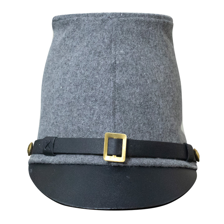 American Civil War Forage Cap (lined), 100% Confederate Grey Wool Cloth | ACW Kepis & Hats