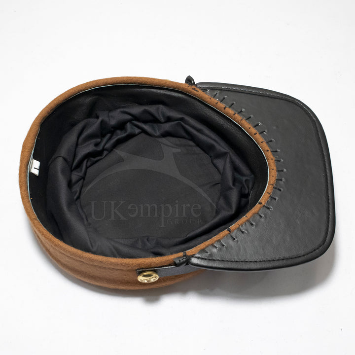 American Civil War Officers Kepi Butternut Brown (lined), 100% Wool Cloth | ACW Era Caps & Hats
