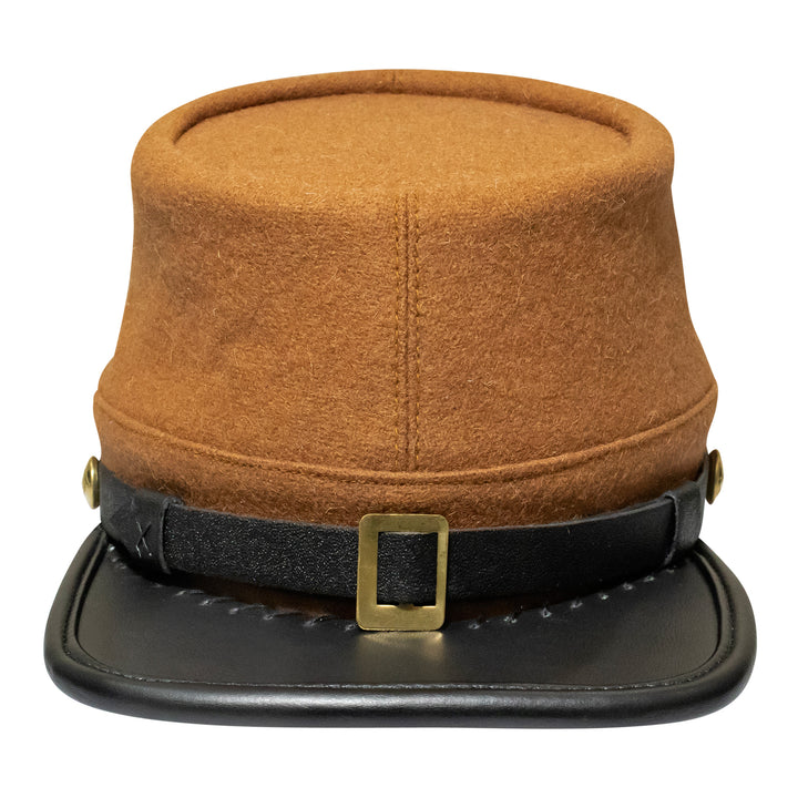 American Civil War Officers Kepi Butternut Brown (lined), 100% Wool Cloth | ACW Era Caps & Hats