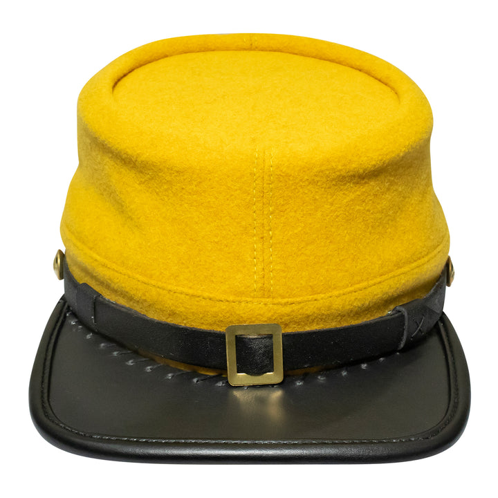 American Civil War Officers Kepi Cavalry Yellow (lined), 100% Wool Cloth | ACW Era Caps & Hats