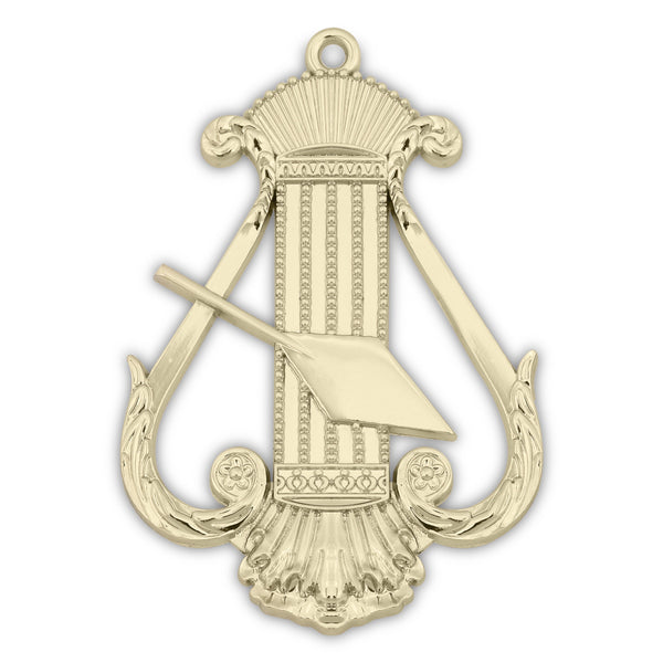 Organist Royal & Select Masters Officer Collar Jewel - Gold Plated