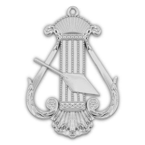 Organist Royal & Select Masters Officer Collar Jewel - Silver Plated