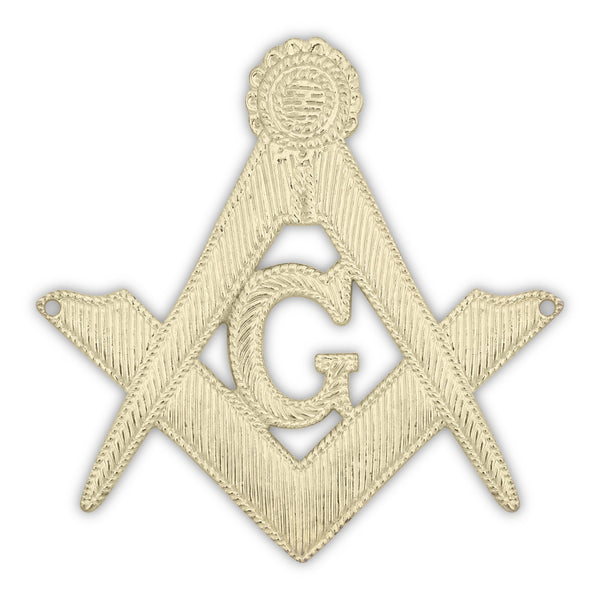 Master Mason Blue Lodge Collar Jewel - Gold Plated Square & Compass With G