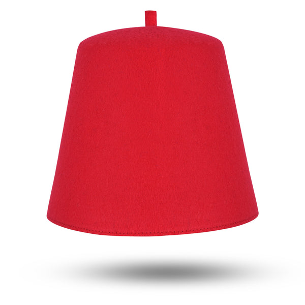 Masonic Plain Fez Hat - Red Wool With Various Tassel Colors