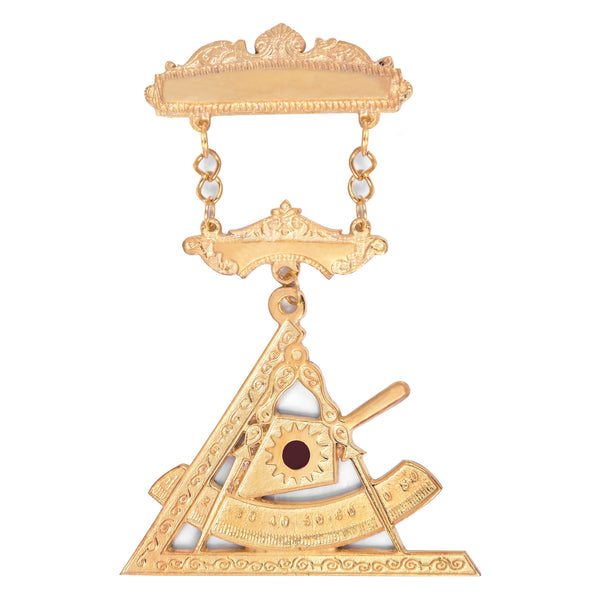 Past Illustrious Master Council Breast Jewel - Gold With Engravable Bar