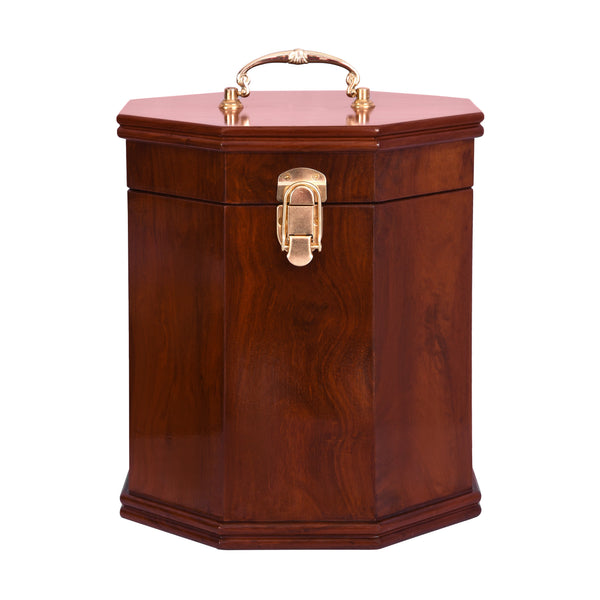 Masonic Fez Case - Pure Rosewood With Red Velvet Interior