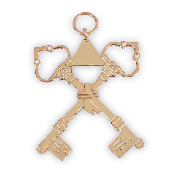 Treasurer Blue Lodge Officer Collar Jewel - Gold Plated