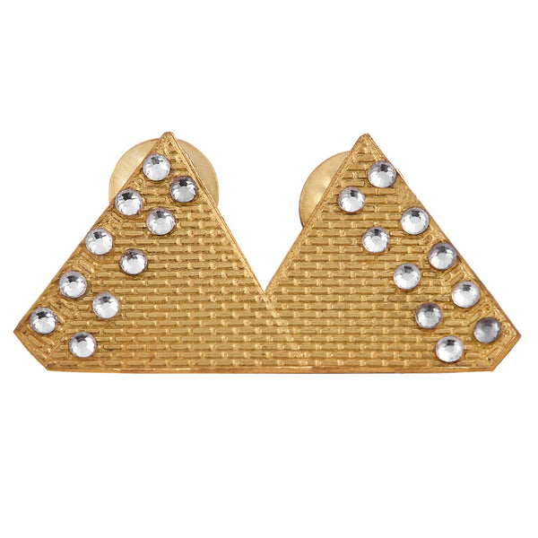 Masonic Lapel Pin - Gold Plated Double Pyramid