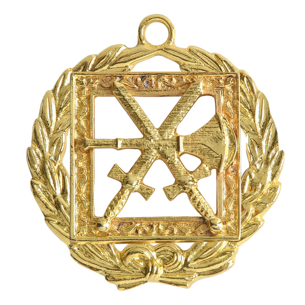 Grand Warder Knights Templar Commandery Officer Collar Jewel - Gold Plated