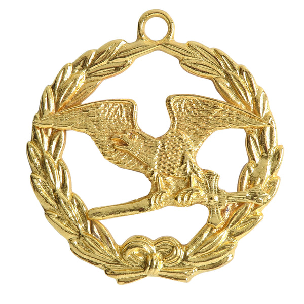 Grand Junior Warden Knights Templar Commandery Officer Collar Jewel - Gold Plated