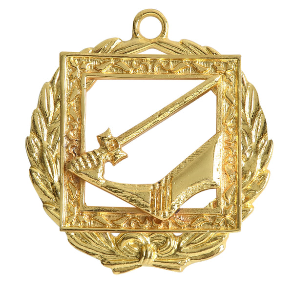 Grand Senior Warden Knights Templar Commandery Officer Collar Jewel - Gold Plated