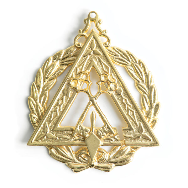 Grand Treasurer Royal & Select Masters Officer Collar Jewel - Gold Plated