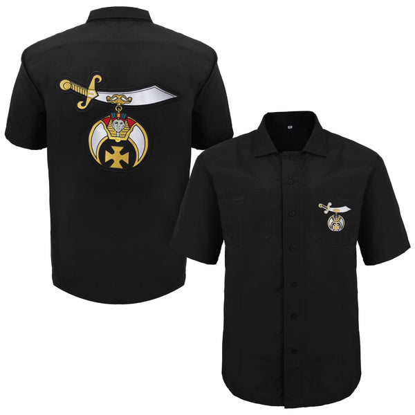 Shriners Shirt - Black Pure Cotton