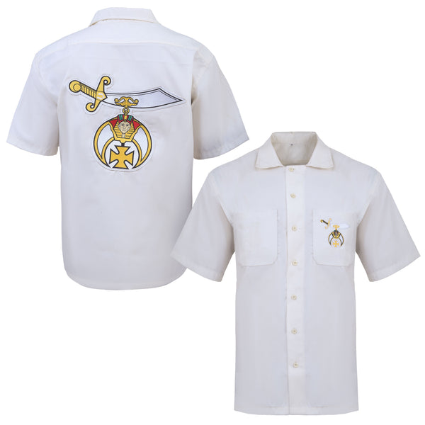 Shriners Shirt - White With Chest Pockets