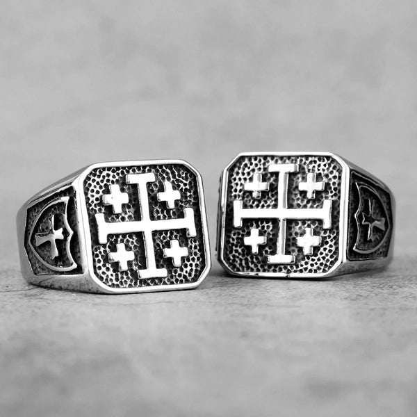 Knights Templar Commandery Ring - 17g Stainless Steel