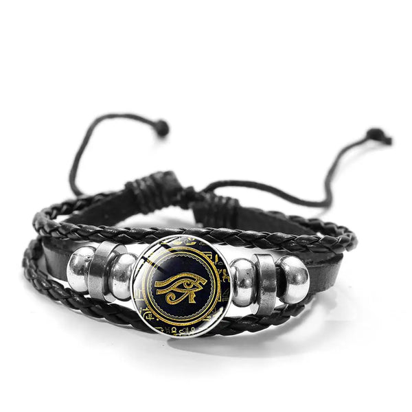 Ancient Egyptian Bracelet - Eye Of Horus Round Shape Charm