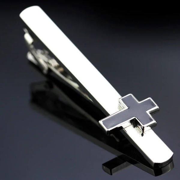 Knights Templar Commandery Tie Clip - Copper Black Cross