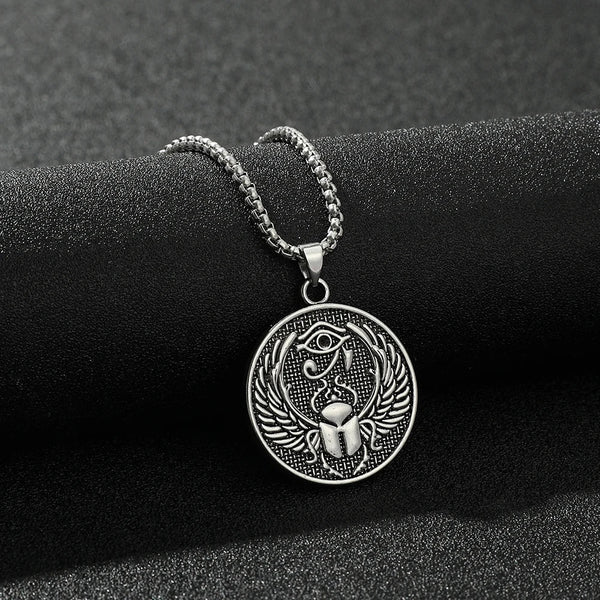 Ancient Egypt Necklace - Round Eye Of Horus Pendant Zinc alloy