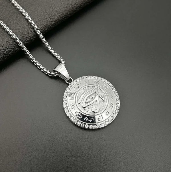 Ancient Egypt Necklace - Silver Plated Zinc Alloy