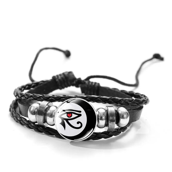 Ancient Egyptian Bracelet - Red Eye of Horus Design