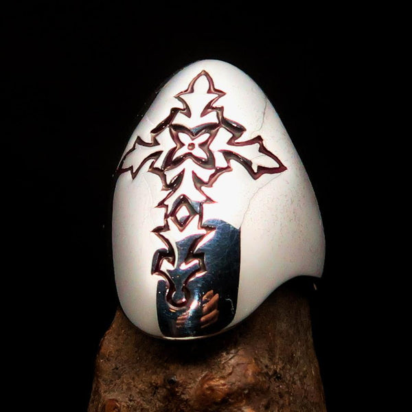 Knights Templar Commandery Ring - Red Cross Sterling Silver