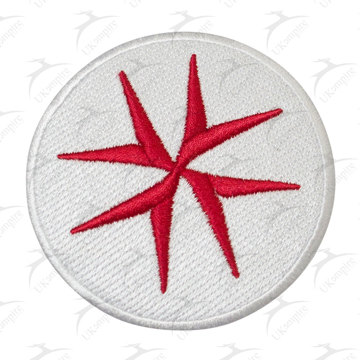 Knight Templar Cross Jerusalem Flag Patch Machine Embroidery – Iron-On Back